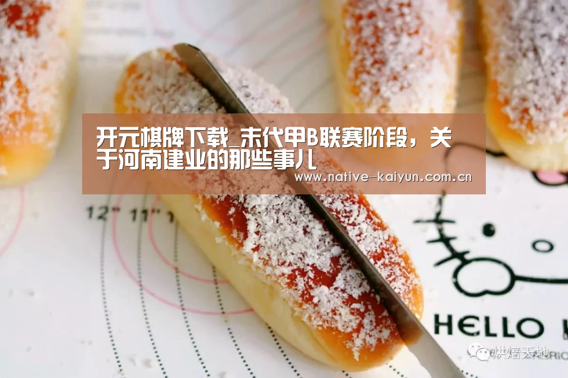 开元棋牌下载_末代甲B联赛阶段,关于河南建业的那些事儿(图2) 开云体育平台